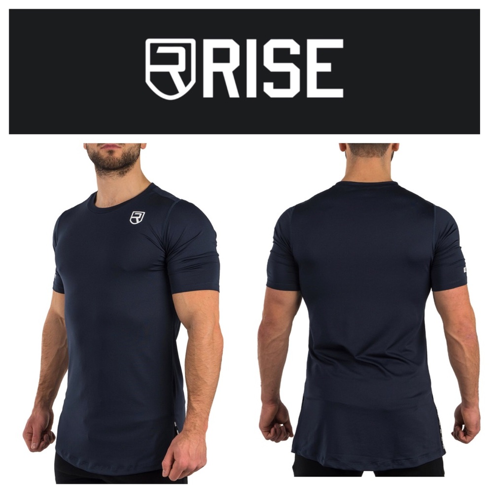 Rise LEVEL T-SHIRT Navy‎ blue workout performance